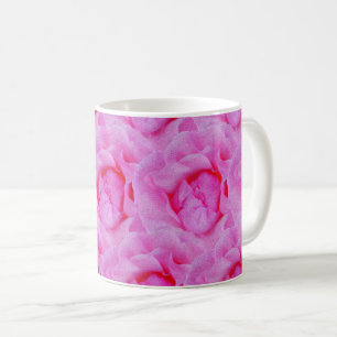 pink rose coffee mug