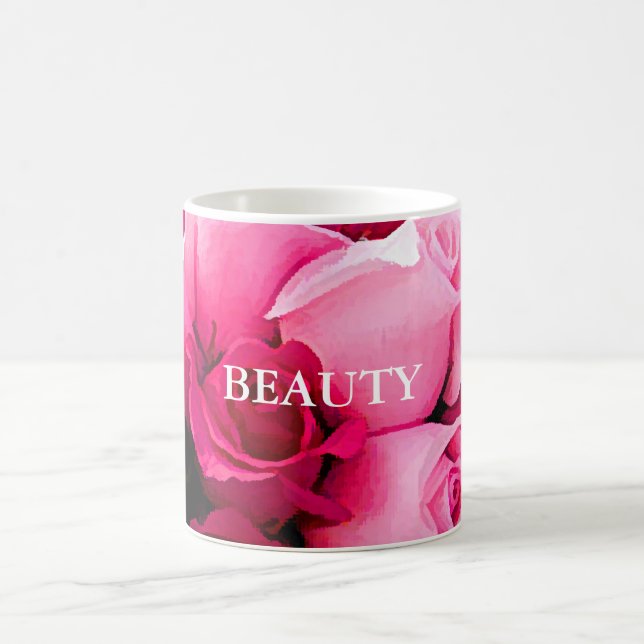 Pink Rose Coffee Mugs (Center)