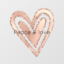 Pink Rose Cream Glitter Glitz Heart