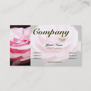 Pink Rose-custom colour Business Card