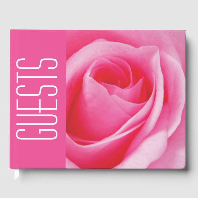 PINK ROSE Customized Scripture Guest Book (Front)