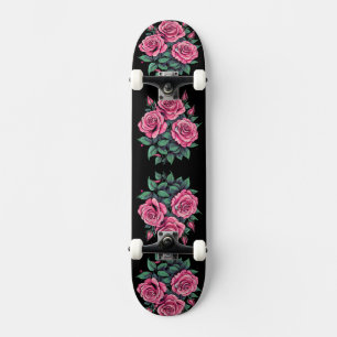 Pink Rose Cute Flowers Skateboard