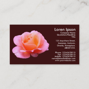 Pink Rose - Dark Chocolate Business Card