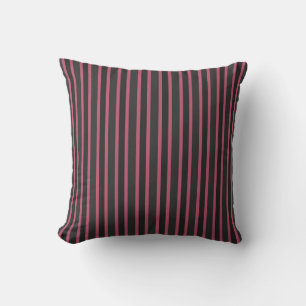 pink rose, dark gray and thunder gray throw pillow