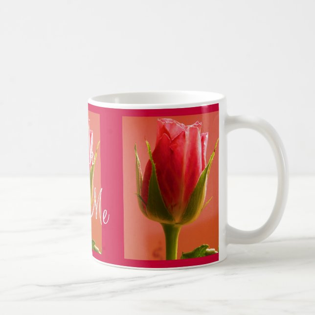 Pink Rose Delight I Mug - Customizable (Right)