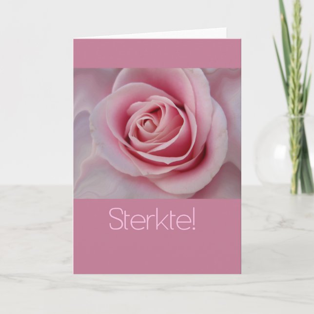 pink rose dutch sympathy card (Front)