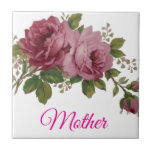 Pink Rose elegance Ceramic Tile<br><div class="desc">Add a personalized touch to your space with our customizable Pink Rose Elegance tiles — perfect for home decor,  gifts,  and creative design projects.</div>
