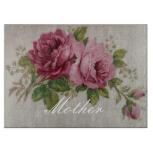 Pink Rose Elegance Cutting Board