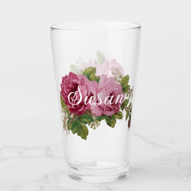 Pink Rose Elegance Glass (Front)