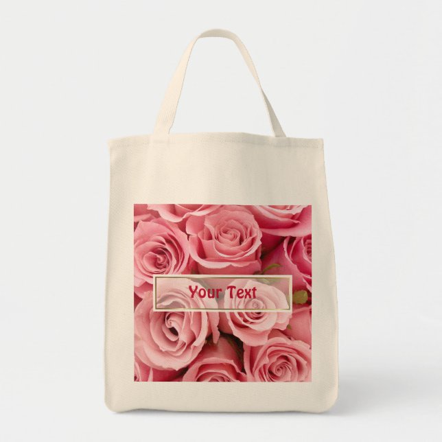 Pink Rose Elegance Tote Bag (Front)