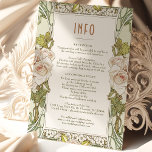 Pink Rose Enclosure INFO Vintage Art Nouveau Mucha Invitation<br><div class="desc">Art Nouveau Vintage wedding INFO card by Alphonse Mucha in a floral, romantic, and whimsical design. Victorian flourishes complement classic art deco fonts. Please enter your custom information, and you're done. If you wish to change the design further, click the blue "Customize It" button. Thank you so much for considering...</div>