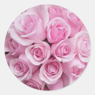Pink Rose Envelope Seal Stickers