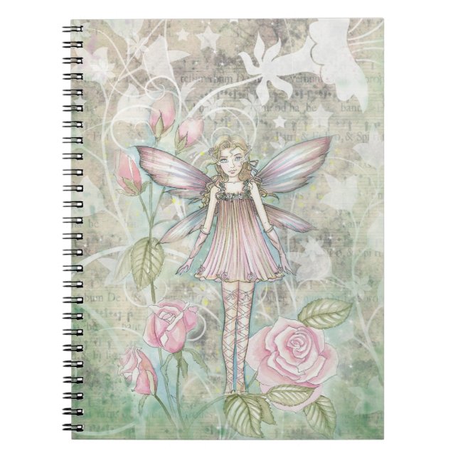 Pink Rose Fairy Notebook (Front)