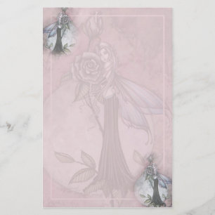 Pink Rose Fairy Stationary by Molly Harrison Stationery