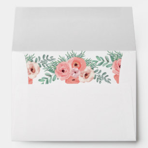 Pink Rose Floral 50 and Fabulous Birthday Envelope