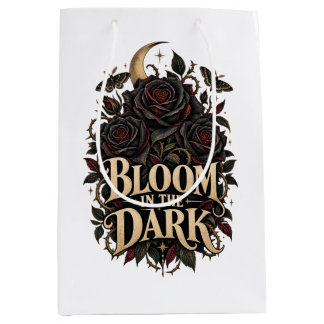 Pink Rose Floral Bouquet Medium Gift Bag