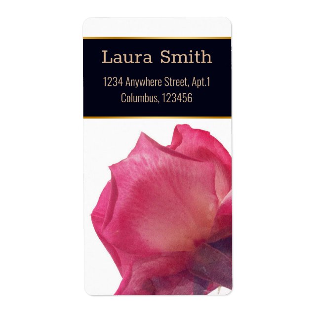Pink Rose. Floral Illustration. (Front)