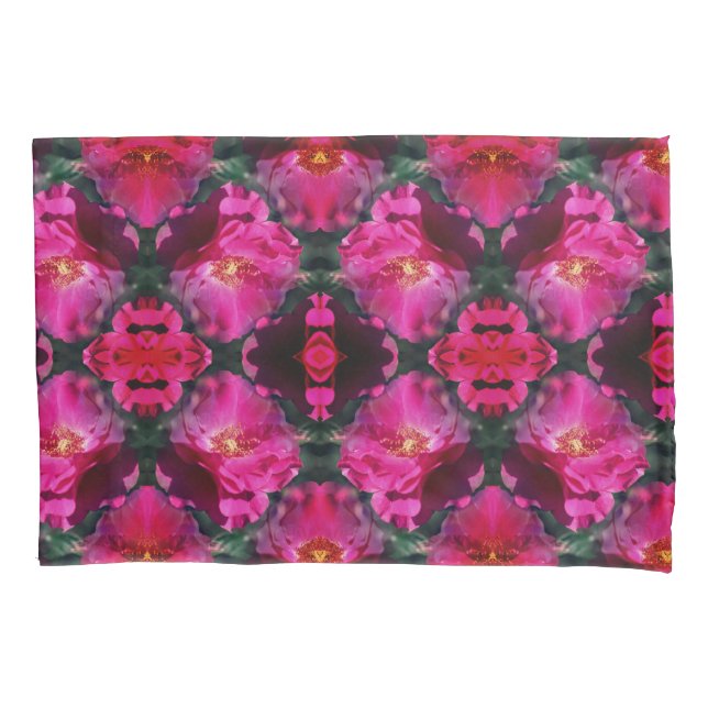 Pink Rose Flower Abstract            Pillowcase (Front)