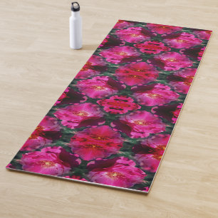 Pink Rose Flower Abstract            Yoga Mat