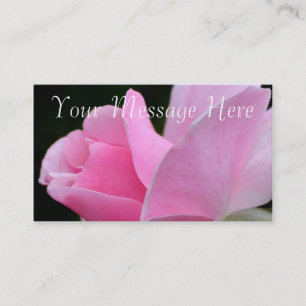 Pink Rose Flower Business Card