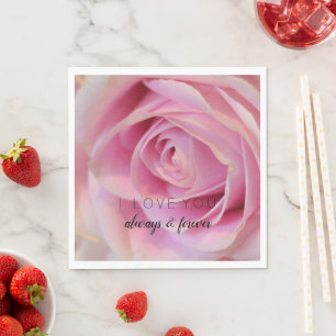 Pink Rose Flower    Napkin