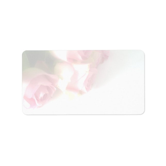 Pink rose flower printable blank address labels (Front)