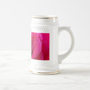 Pink Rose Flower stein mugs gifts Weddings Roses