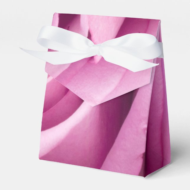 Pink Rose Folded to Perfection Favor Box (Front Side)