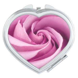 Pink Rose Folded to Perfection  Makeup Mirror