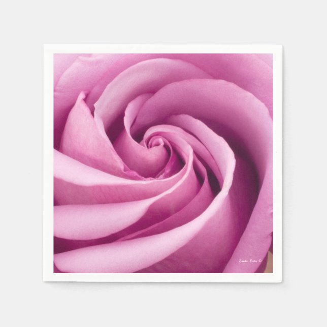 Pink Rose Folded to Perfection Napkin (Front)