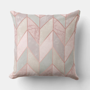 Pink Rose Geometric Designer Pillow