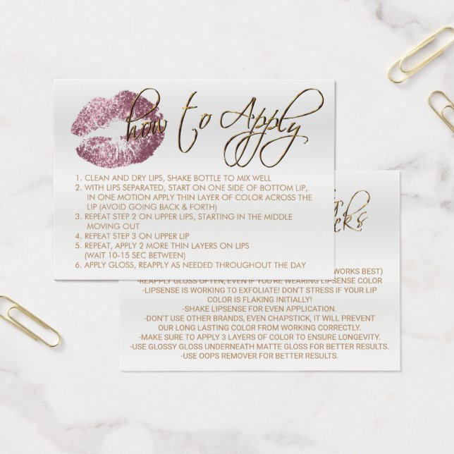 Pink Rose Glitter Lips 2 - How to Apply (Office)