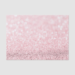Pink Rose Gold Blush Glitter Delicate White Girly Tissue Paper