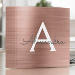 Pink & Rose Gold Brushed Metal Event Planner Binder<br><div class="desc">Monogrammed Pink & Rose Gold Faux Brushed Metal Foil Monogram Event Planner Binder for tracking schedules and dates. Pink & Rose Gold Brushed Metal Event Planner Binder is perfect for a Wedding Event, Birthday, School or Bridal Shower Planner and allows you to add your name, initial, and date. Please contact...</div>