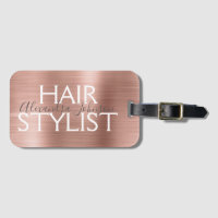 Pink & Rose Gold Brushed Metal Hair Stylist