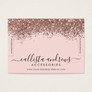 Pink Rose Gold Confetti Glitter Bracelet Display