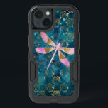Pink Rose Gold Dragonfly on Turquoise Blue Foil<br><div class="desc">Pink Rose Gold Dragonfly on Turquoise Gold Foil Background. The Girly Aqua Blue and Rose Gold Dragonfly Pattern has gold foil floral roses in the background.</div>