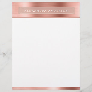 Pink Rose Gold Foil Girly Monogram