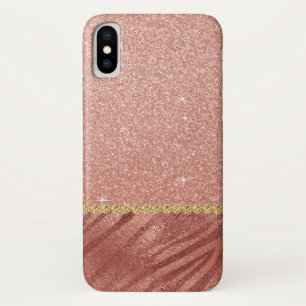 Pink Rose Gold Glitter and Sparkle Animal Print Case-Mate iPhone Case