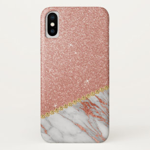 Pink Rose Gold Glitter and Sparkle Marble Case-Mate iPhone Case