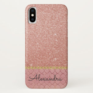 Pink Rose Gold Glitter and Sparkle Pattern Case-Mate iPhone Case