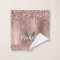 Pink Rose Gold Glitter Drips Monogram Feminine