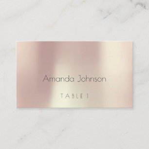 Pink Rose gold Gold Wedding Escort Place Pack Plac Card