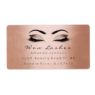 Pink Rose Gold Makeup Lashes Extension Copper