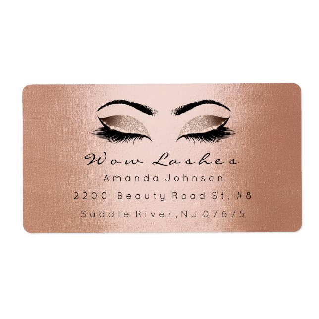 Pink Rose Gold Makeup Lashes Extension Copper (Front)