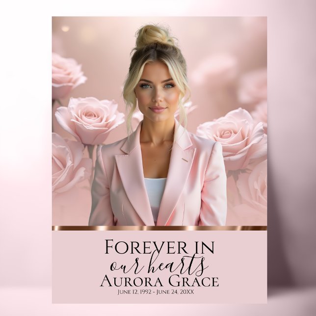 Pink Rose Gold Memorial Poster (Creator Uploaded)