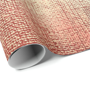 Pink Rose Gold Powder Metallic Brush Makeup Vip Wrapping Paper