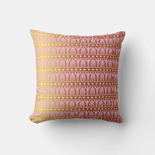 Pink Rose Gold Powder Metallic Shiny Ornamental Throw Pillow