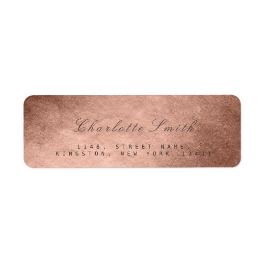 Pink Rose Gold Powder Return Address Labels