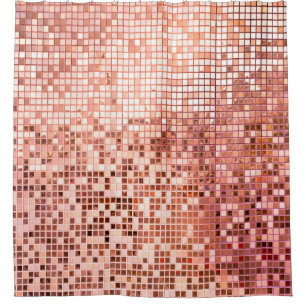 Pink rose gold square mosaic tiles for texture bac